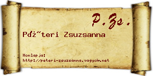 Péteri Zsuzsanna névjegykártya