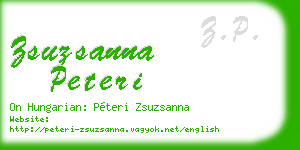 zsuzsanna peteri business card