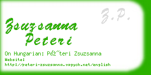 zsuzsanna peteri business card